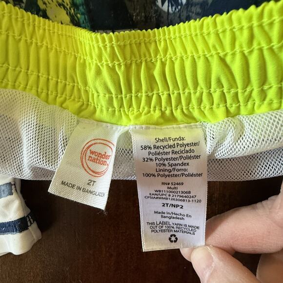 2T SHARKS Swimwear Lot Boys Swim Trunks Rashguard UV Skins Carters Toddler 3 PC - Picture 6 of 9